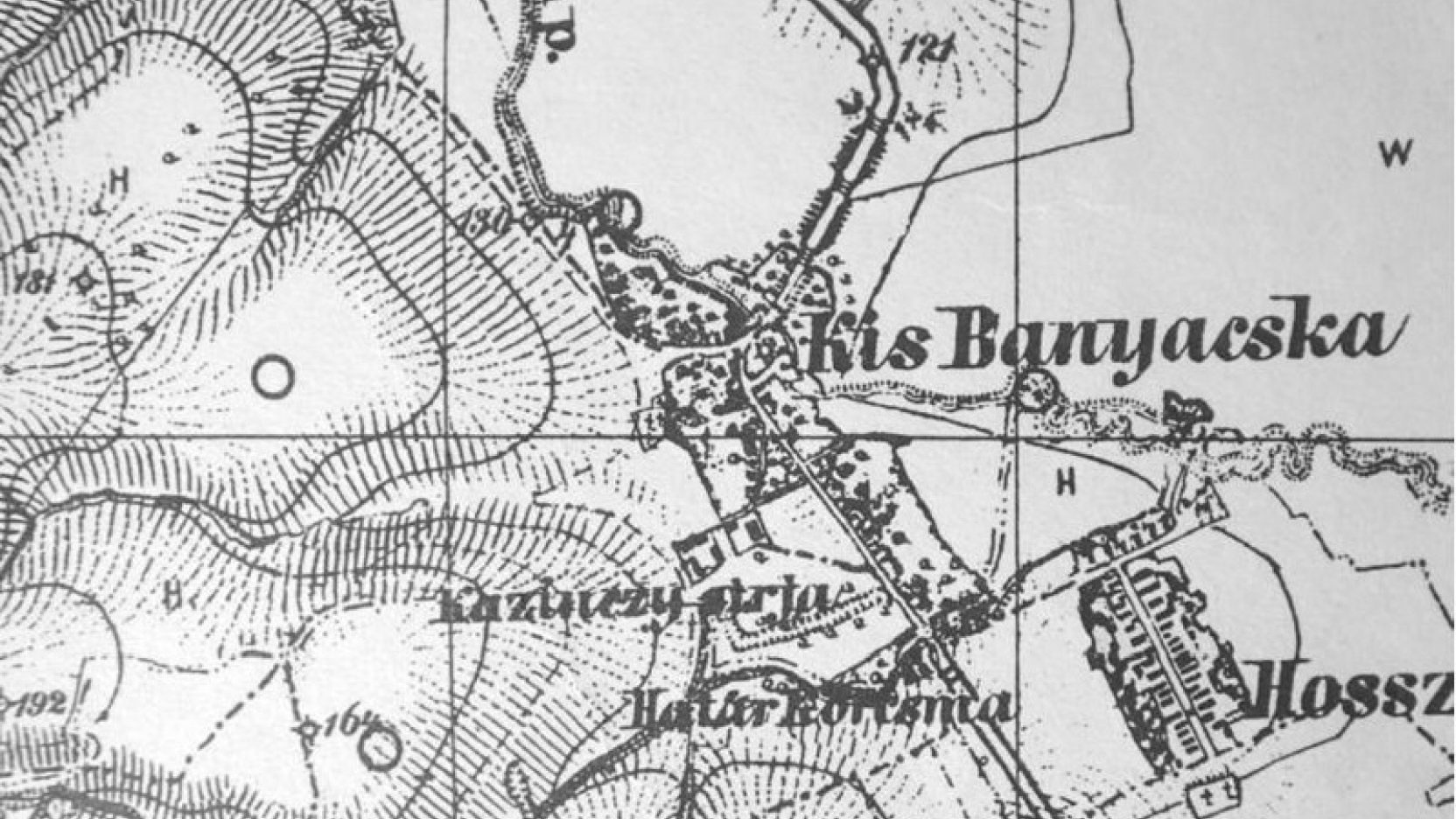 Kisbányácska és Hosszúláz a III. katonai felmérés térképéről, 1875. Hadtörténeti Térképtár